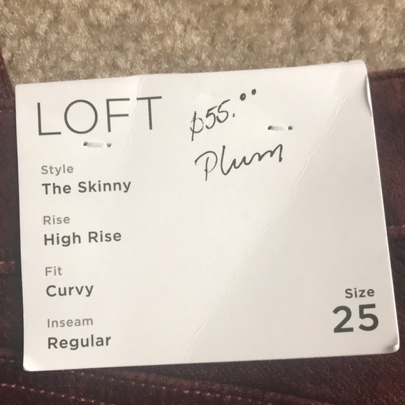 Loft plum velvet pants - Picture 6 of 9